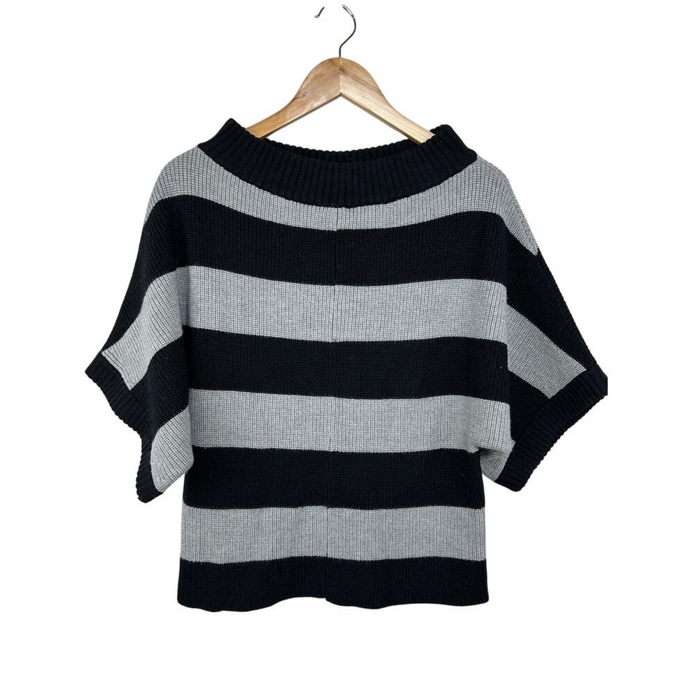 Tory Burch 100% Merino Wool Striped Dolman Sleeve Pullover Sweater Size XS